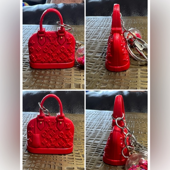 Micro Purse Keychain / Purse Charm - Red - Picture 3 of 6